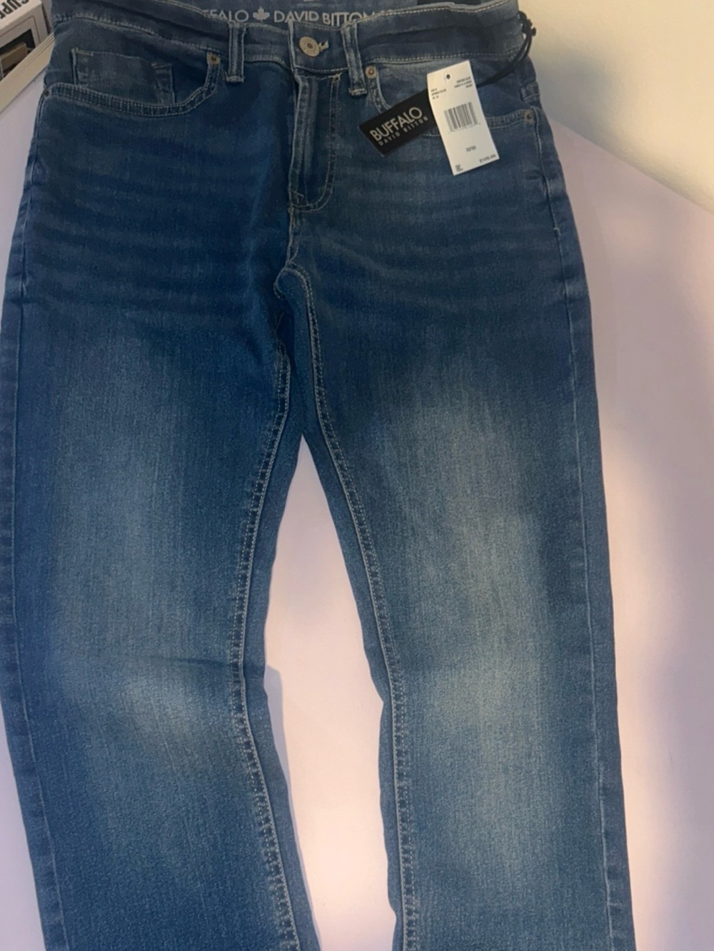 Buffalo David Bitton Vintage Blue Ash-X Mens 32/30 Denim Slim Stretch Jeans